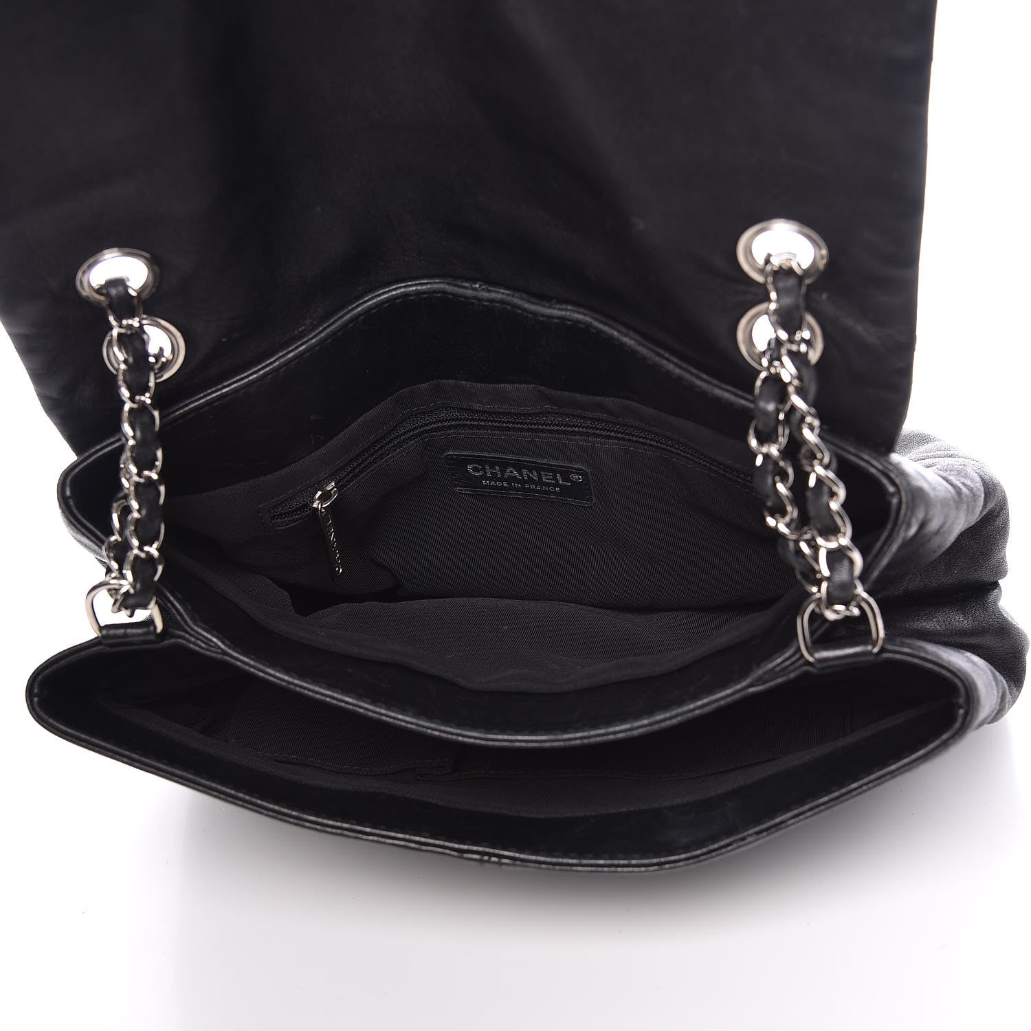 Chanel Shiny Lambskin Quilted Medium Trianon Messenger Flap Black 5 of 12