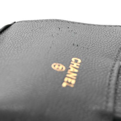 Chanel Caviar Quilted Flap Card Holder Wallet Dark Grey 9 of 9