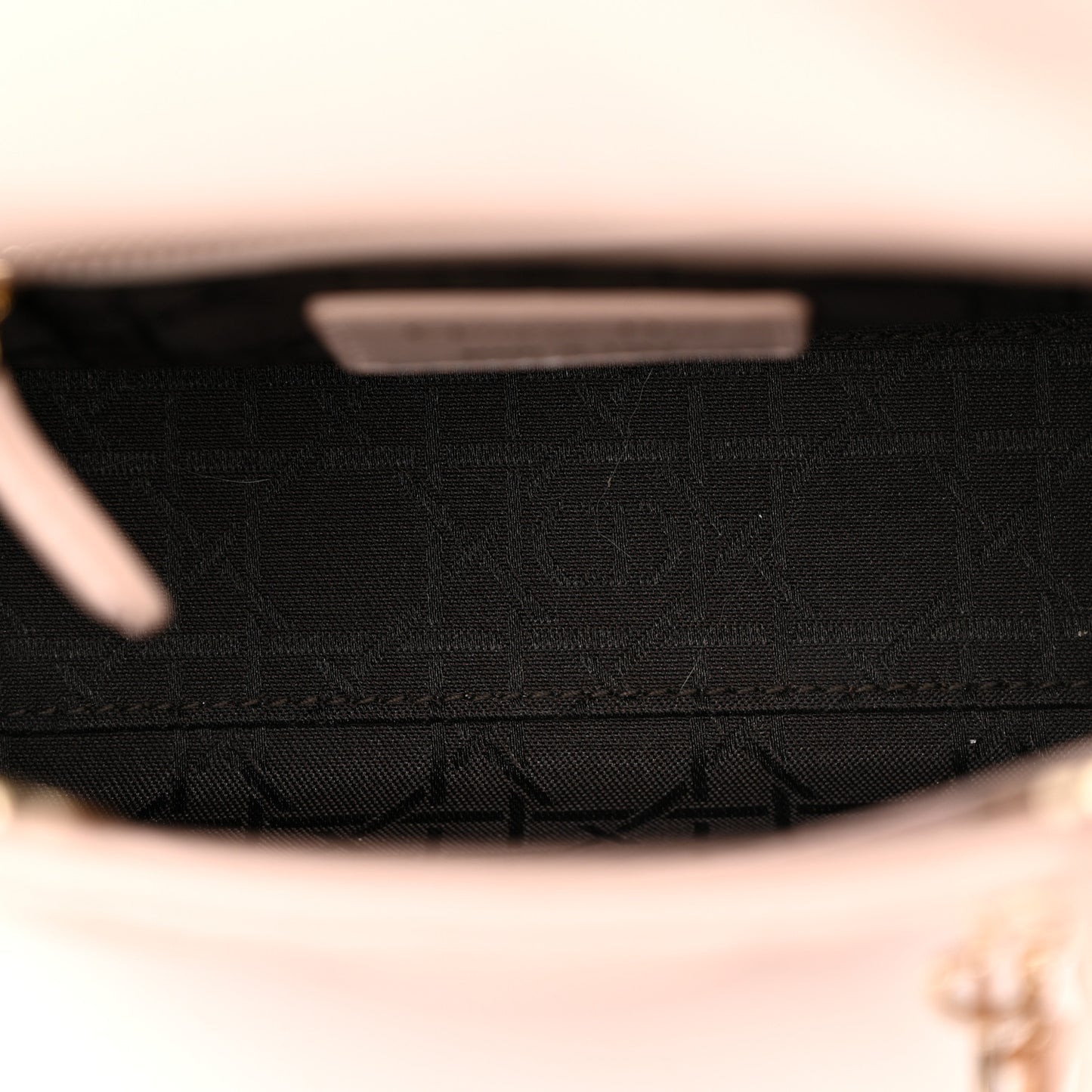 Lambskin Cannage Mini Lady Dior Rose Poudre