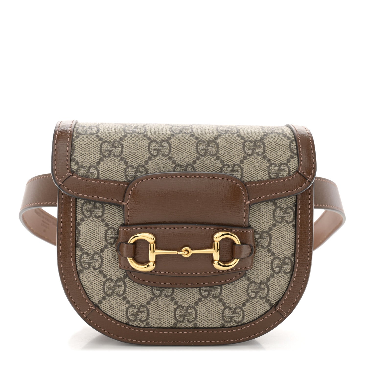 Gucci GG Supreme Monogram Horsebit 1955 Belt Bag Beige Brown Sugar 1 of 12