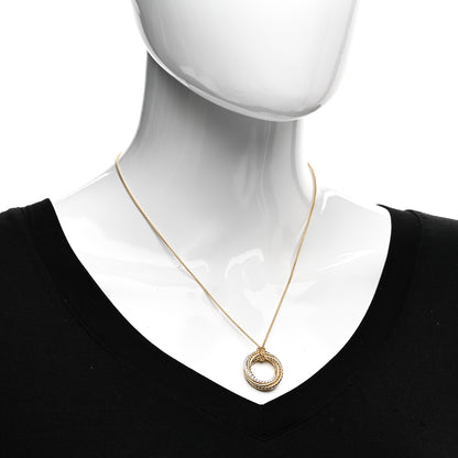 David Yurman 18K Yellow Gold Diamond 21mm Crossover Pendant Necklace 2 of 4