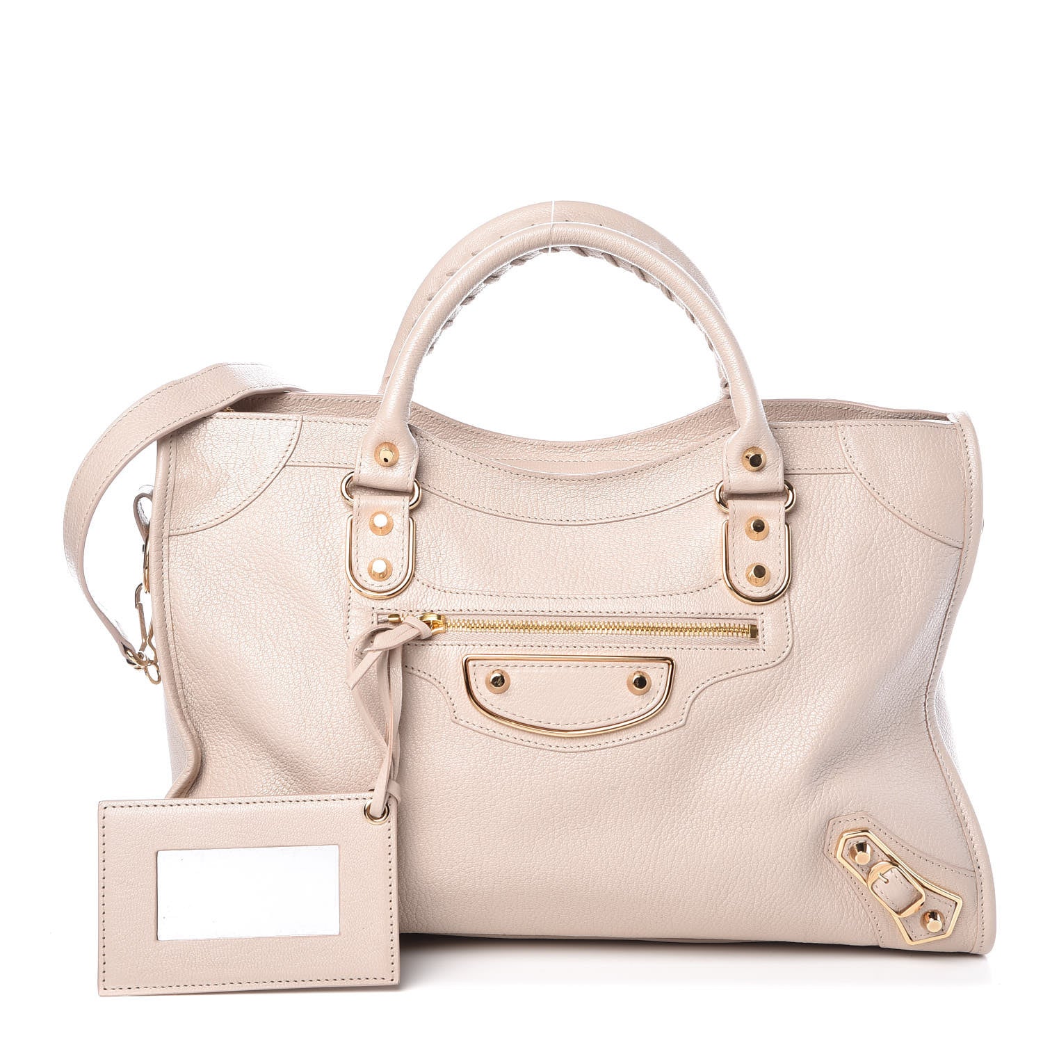 Balenciaga Chevre Gold Metallic Edge Hardware City Beige Praline 1 of 10