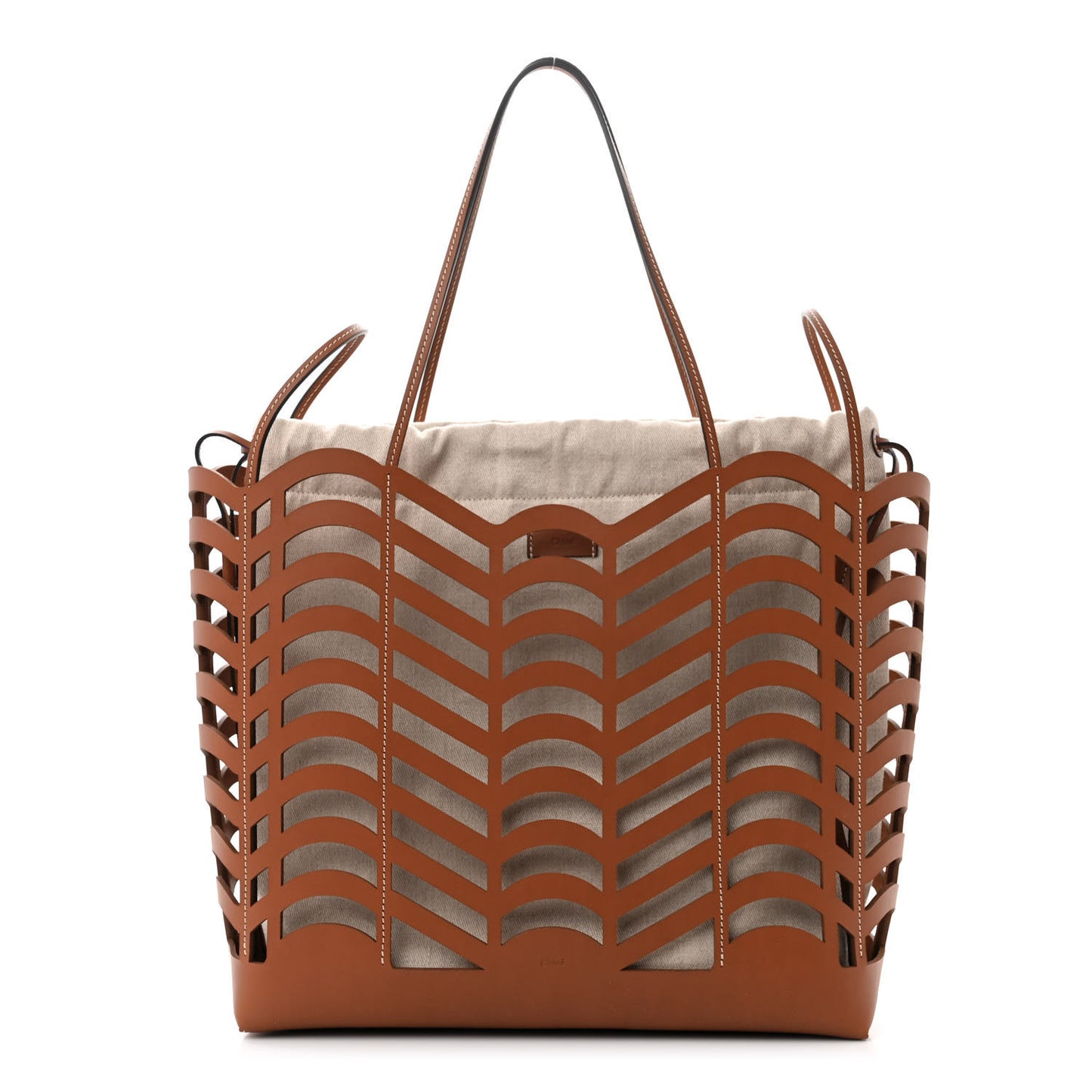 Calfskin Medium Kayan Basket Tote Bag Caramel