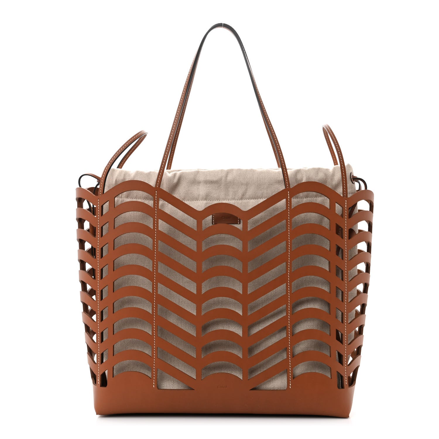 Chloe Calfskin Medium Kayan Basket Tote Bag Caramel 1 of 13