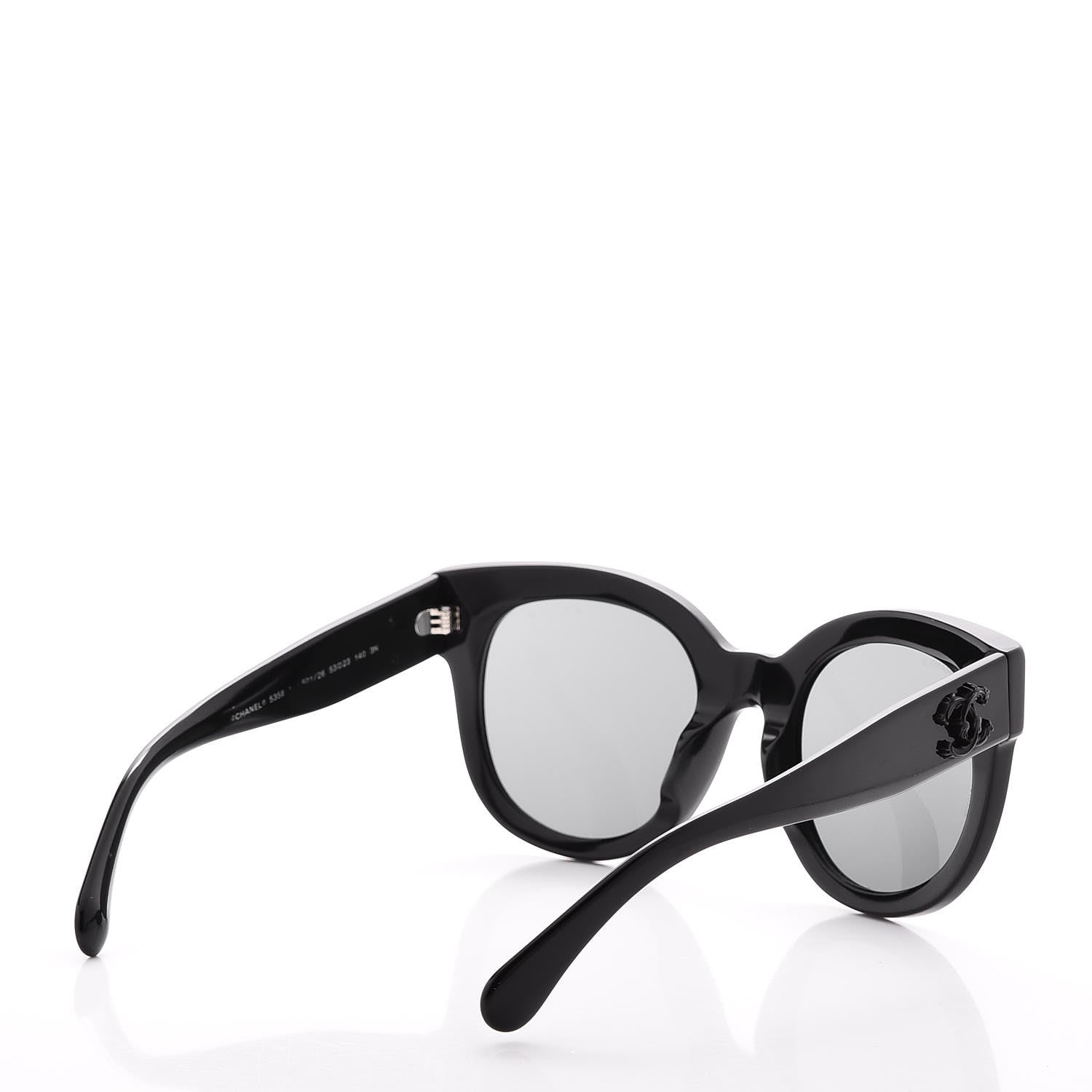Chanel Acetate Butterfly Signature CC Sunglasses 5358 Black 4 of 8