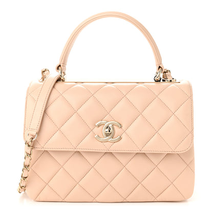 Chanel Lambskin Quilted Small Trendy CC Dual Handle Flap Bag Beige 1 of 11