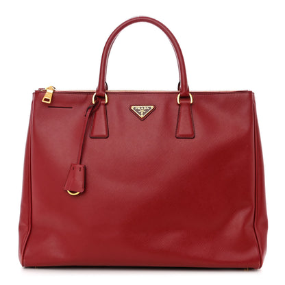 Prada Saffiano Large Galleria Double Zip Tote Fuoco 1 of 13