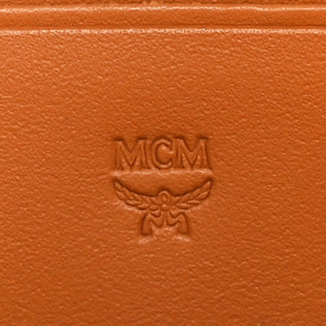 MCM Visetos Small Zip Around Wallet Cognac 6 of 9