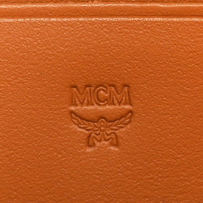 MCM Visetos Small Zip Around Wallet Cognac 6 of 9