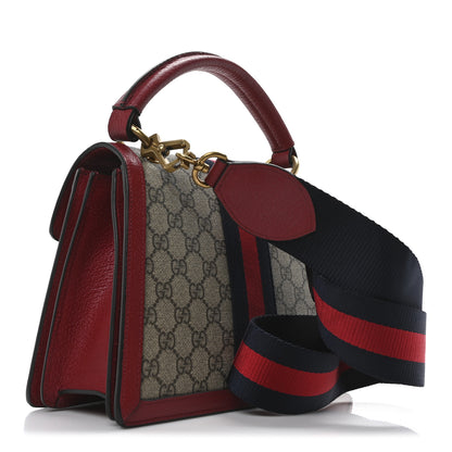 Gucci GG Supreme Monogram Small Queen Margaret Top Handle Bag Red 3 of 10