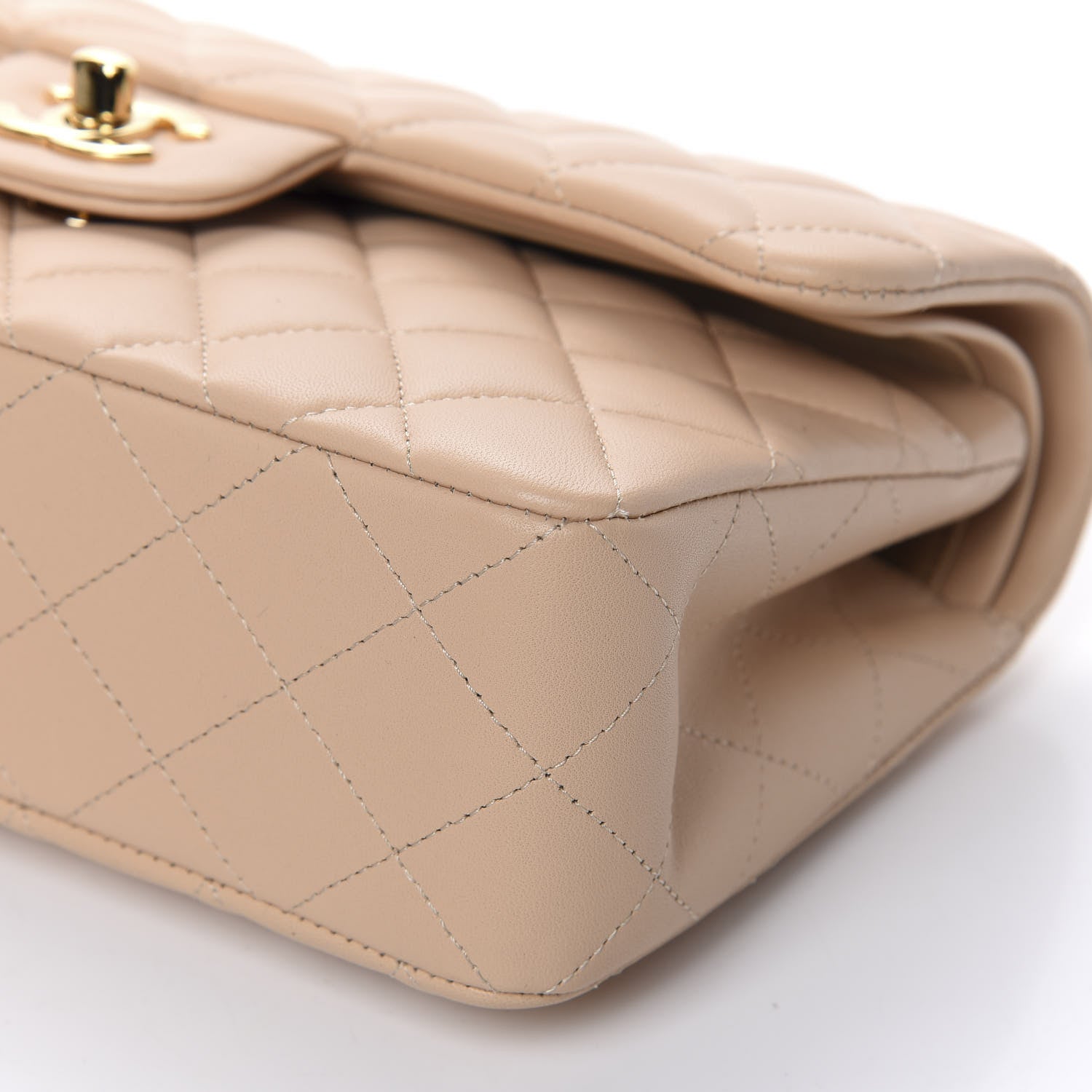 Chanel Lambskin Quilted Small Double Flap Beige 7 of 11