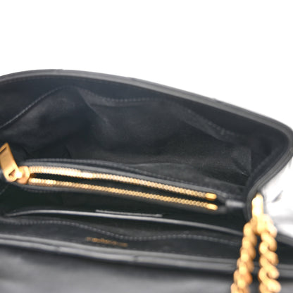 Saint Laurent Calfskin Y Quilted Monogram Small Loulou Chain Satchel Black 5 of 11