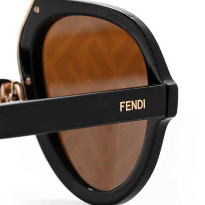 Fendi Acetate FF Aviator Sunglasses FF M0104/S Black 5 of 9