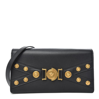 Versace Calfskin Medallion Tribute Crossbody Black 1 of 10
