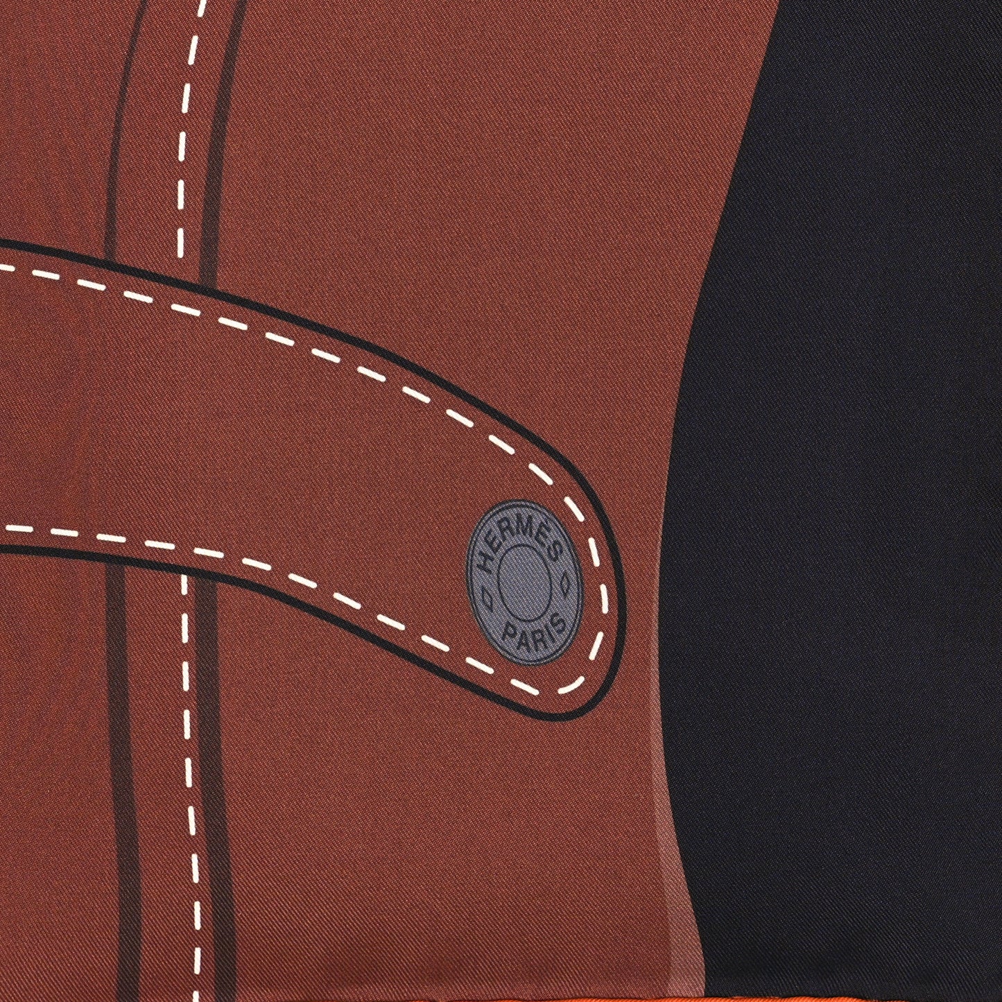 Silk Double Face Formula One Scarf 90 Vert De Gris Marine