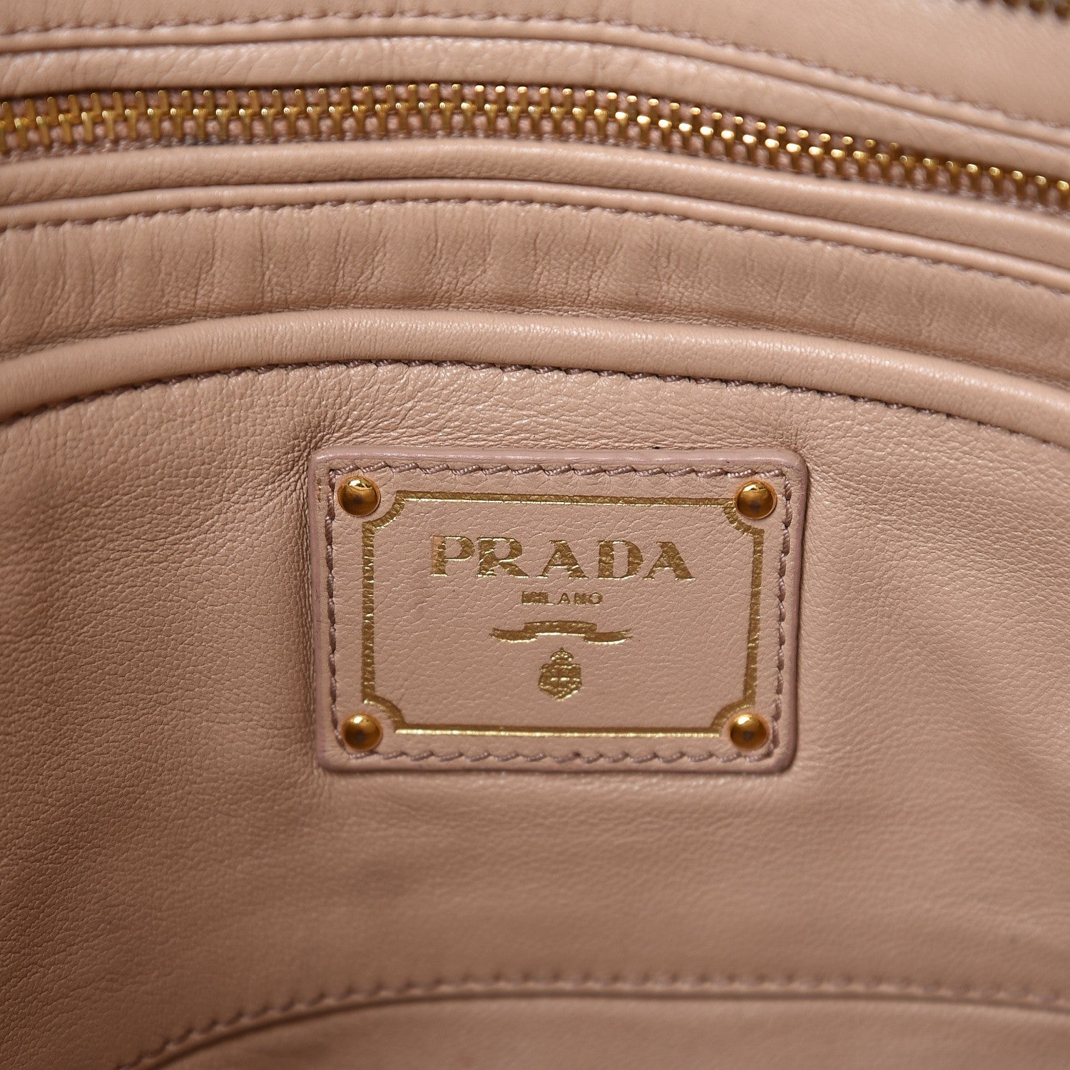 Prada Nappa Gaufre Ruched Clutch Pomice 6 of 14