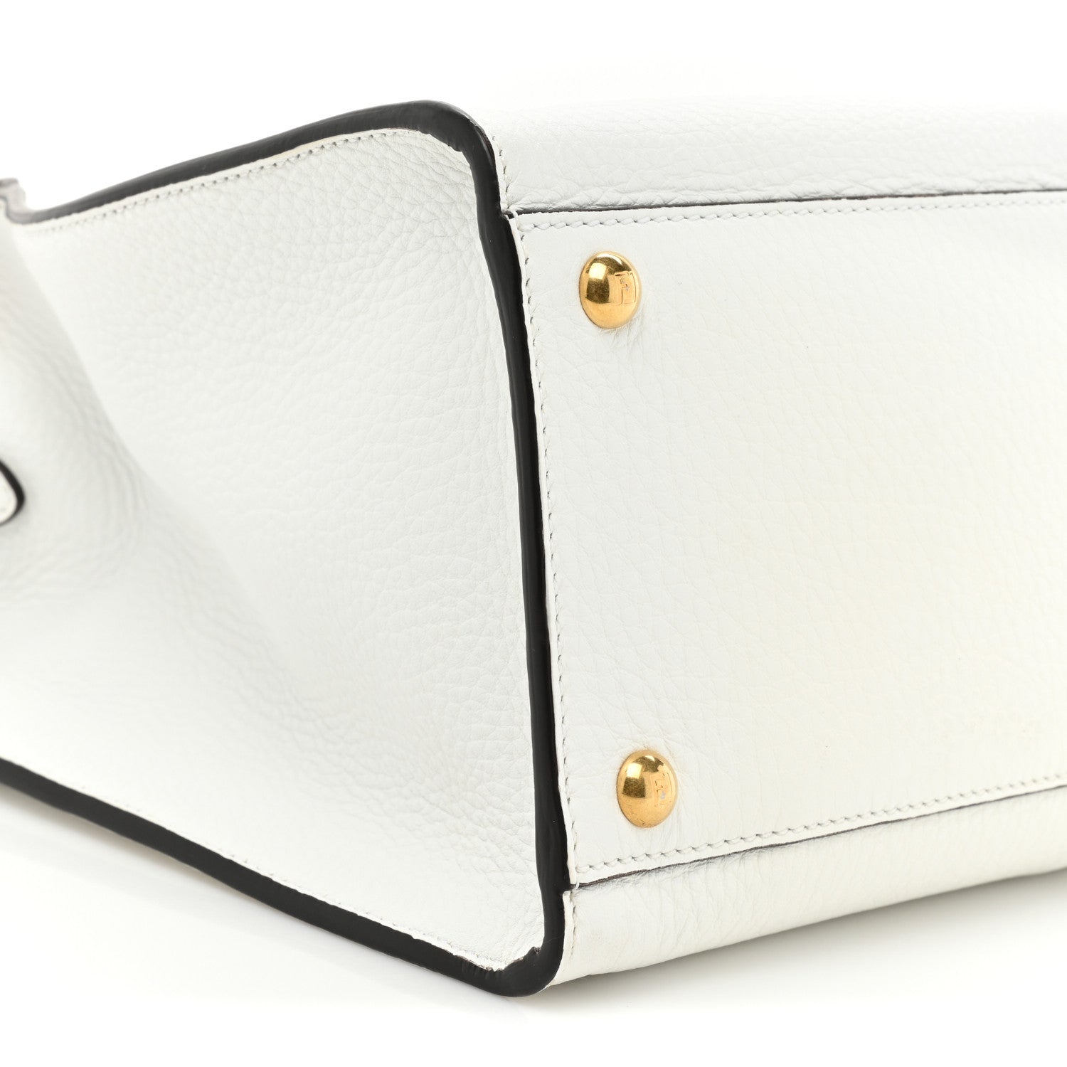 Fendi Cuoio Romano Selleria Bi-Color Medium Peekaboo X-Lite White Indaco 8 of 8