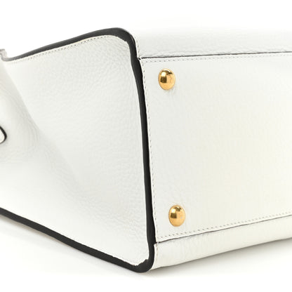 Fendi Cuoio Romano Selleria Bi-Color Medium Peekaboo X-Lite White Indaco 8 of 8