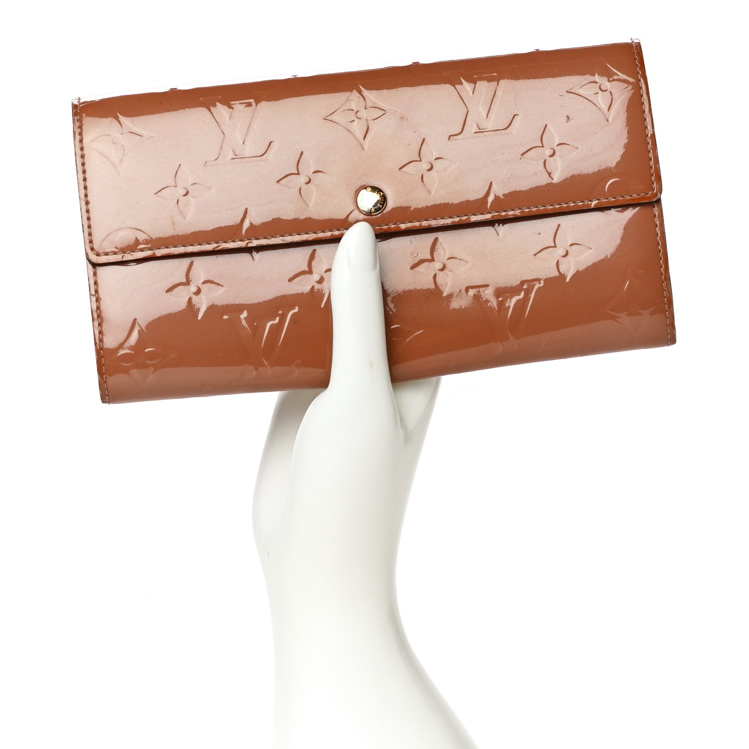Louis Vuitton Vernis Sarah Wallet Rose Velours 2 of 28