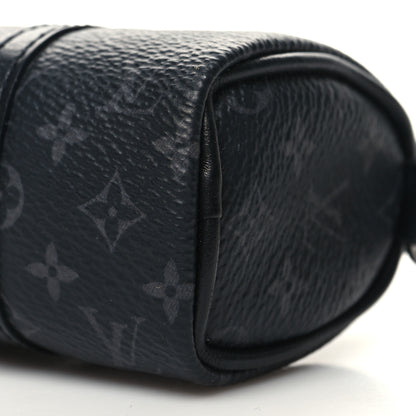 Louis Vuitton Monogram Eclipse Mini Keepall Bag Charm Key Holder Black 9 of 9