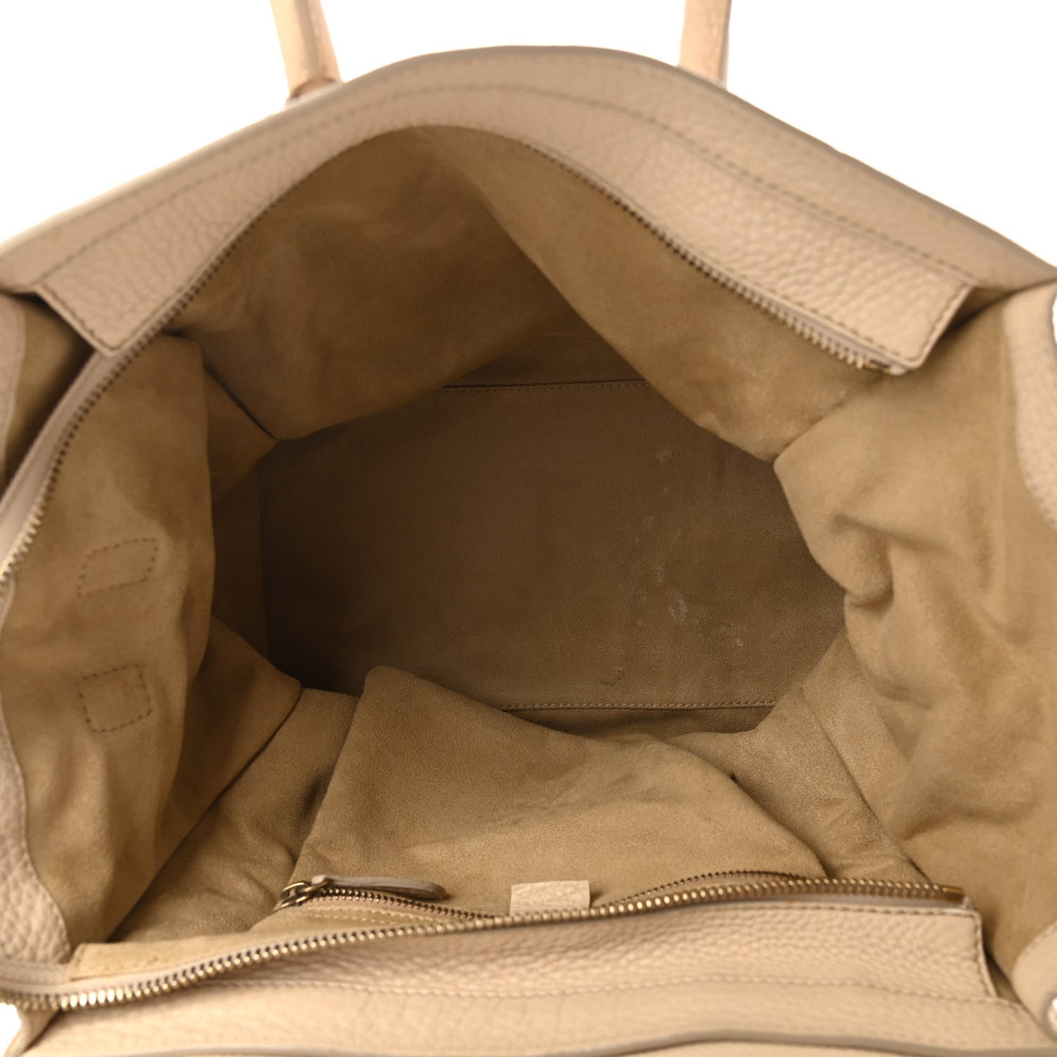 Celine Drummed Calfskin Mini Luggage Dune 4 of 7