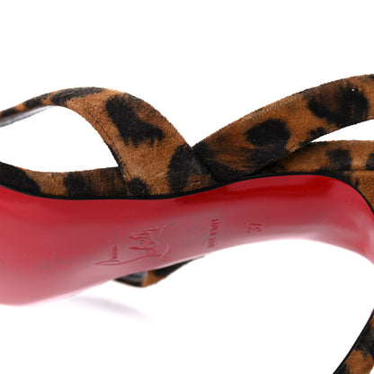 Christian Louboutin Veau Velours Taralita 85 Thong Sandals 37 Leo 13 of 13