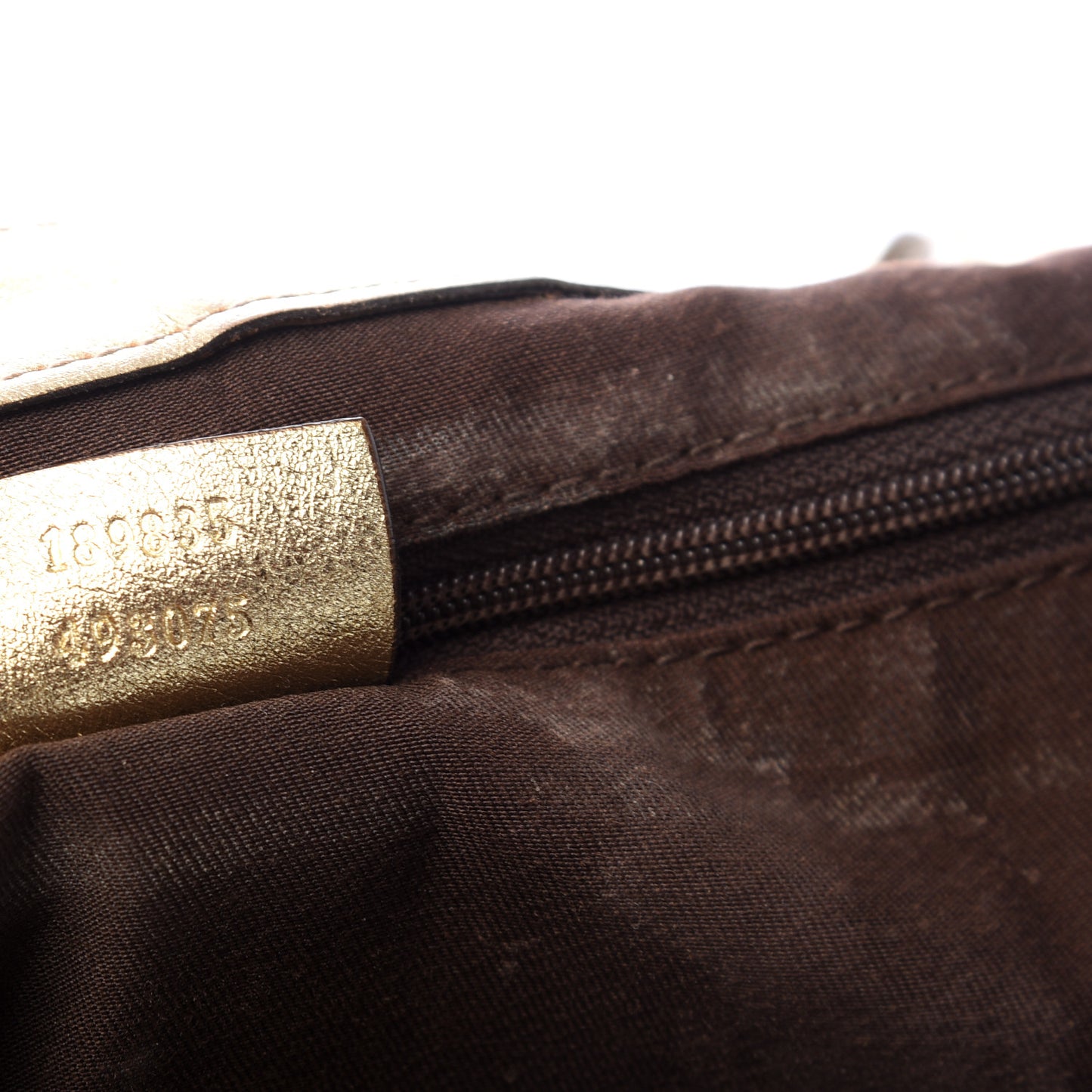 Monogram Large D Gold Hobo Metallic Gold