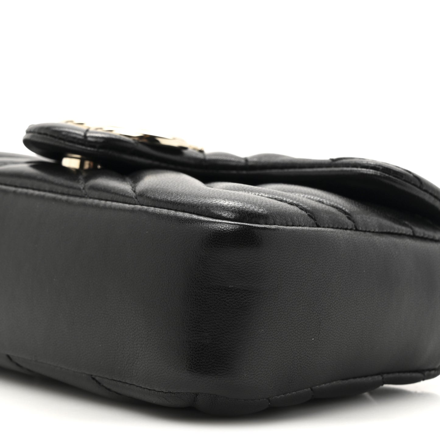 Lambskin Matelasse Mini GG Marmont Shoulder Bag Black