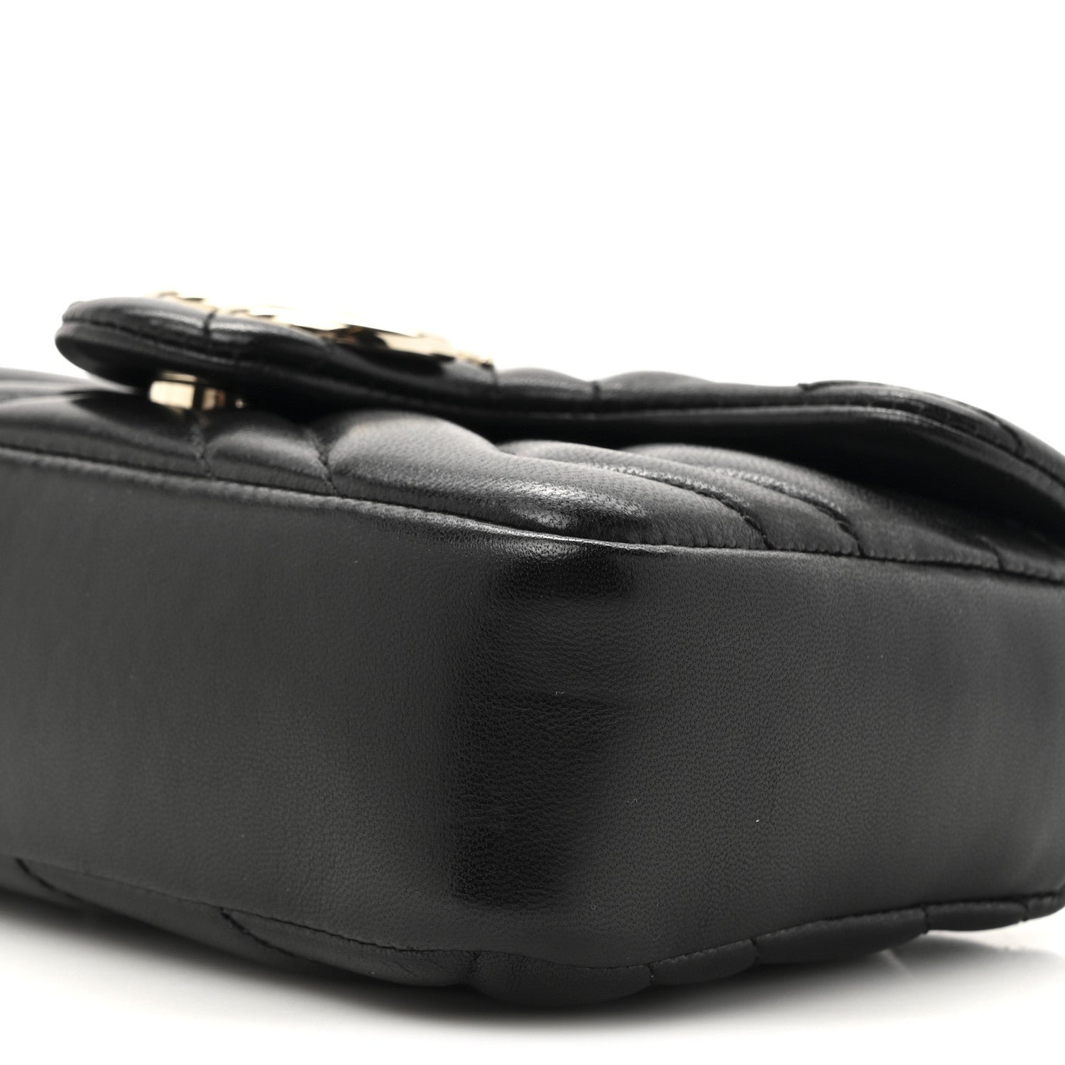 Gucci Lambskin Matelasse Mini GG Marmont Shoulder Bag Black 9 of 10