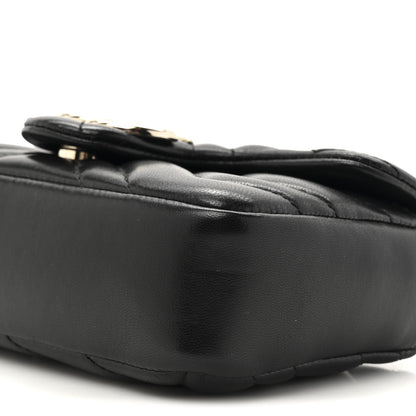 Gucci Lambskin Matelasse Mini GG Marmont Shoulder Bag Black 9 of 10