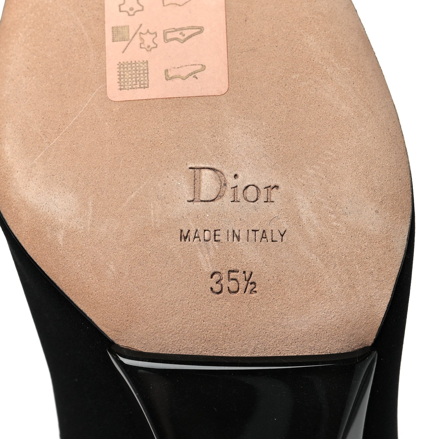 Christian Dior Grosgrain Neoprene Lucite Etoile Pumps 35.5 Black 8 of 9