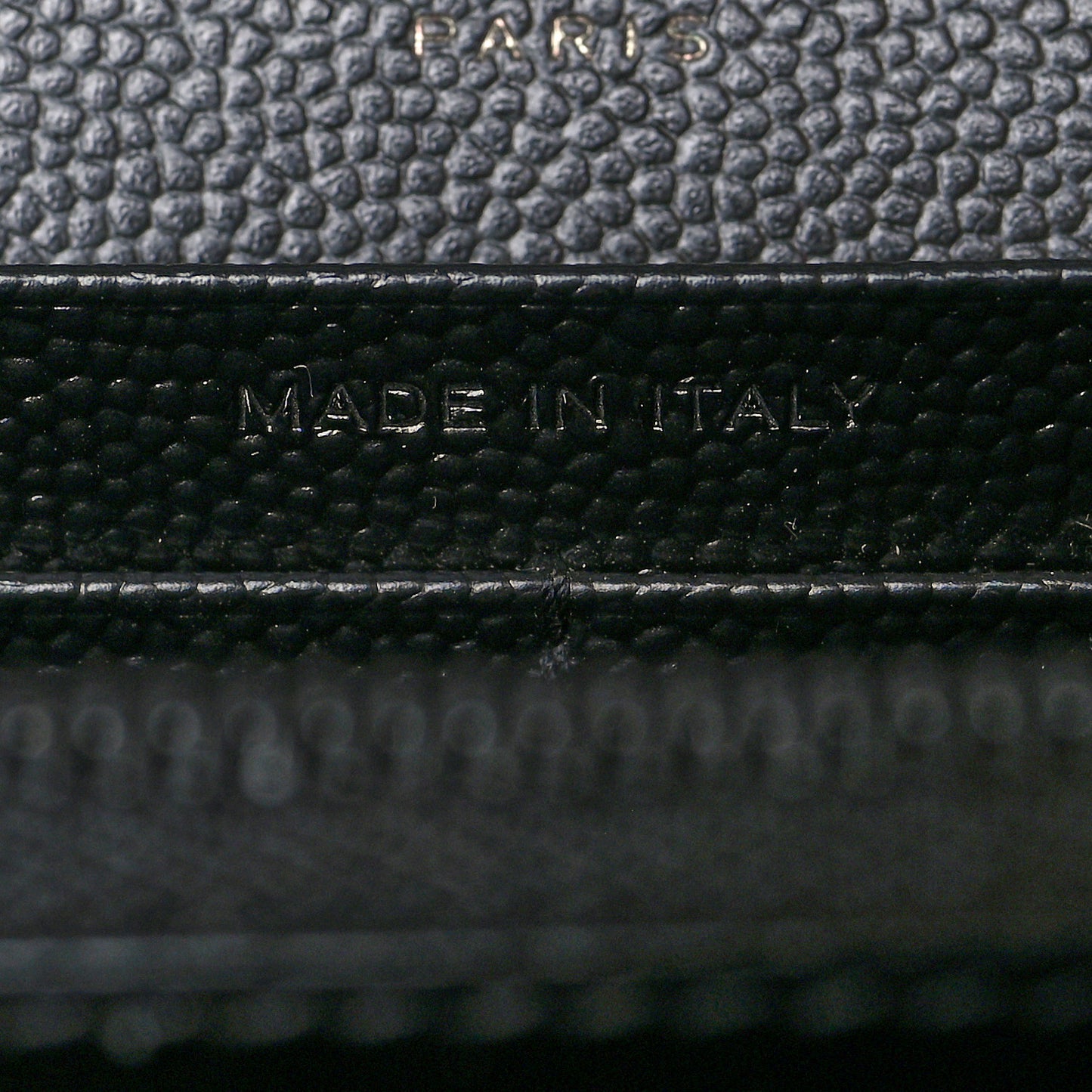 Grain De Poudre Matelasse Chevron Monogram Chain Wallet Black