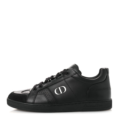 Christian Dior Calfskin Suede Logo Sneakers 36.5 Black 1 of 12