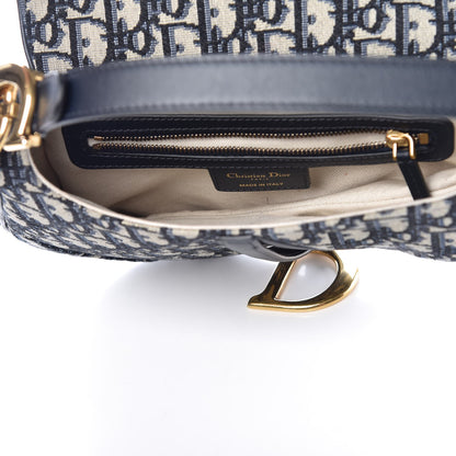 Christian Dior Oblique Saddle Bag Blue 5 of 7