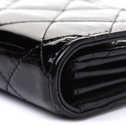 Chanel Patent CC Large Gusset Flap Wallet Black 13 of 15