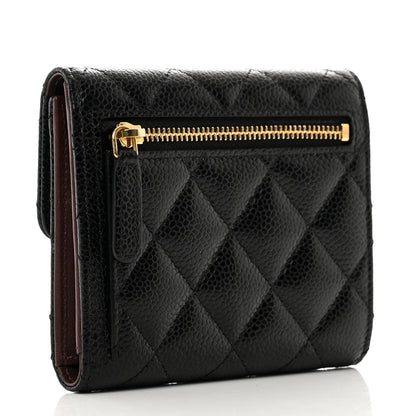 Chanel Caviar Quilted Compact Flap Wallet Black 3 of 8
