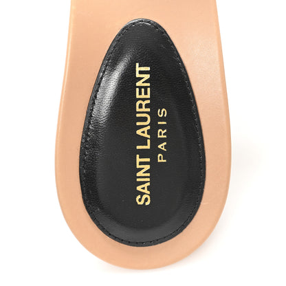 Saint Laurent Calfskin Gippy 105 Mule Sandals 40 Bisque 8 of 9