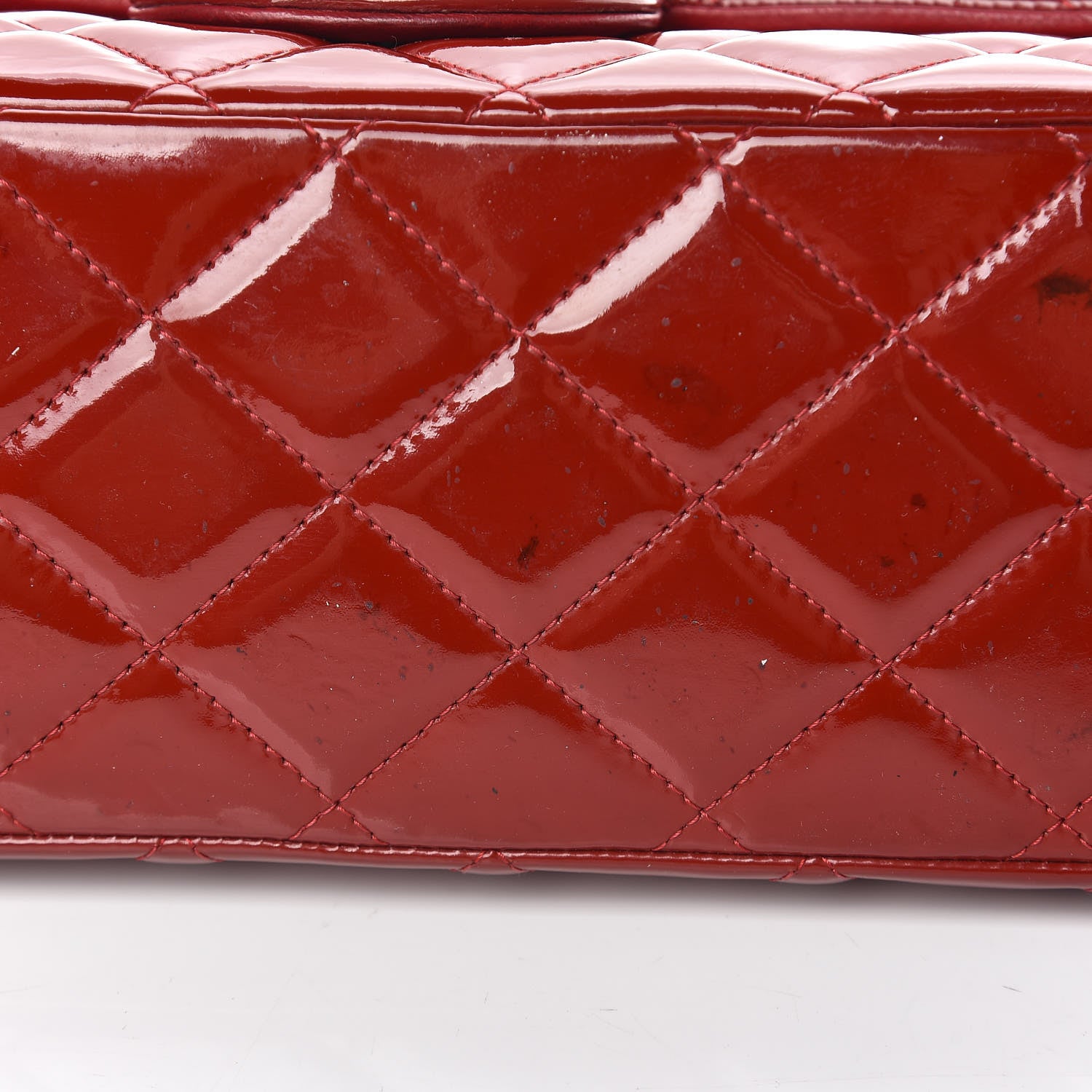 Chanel Patent Quilted Maxi Double Flap Red 26 of 29