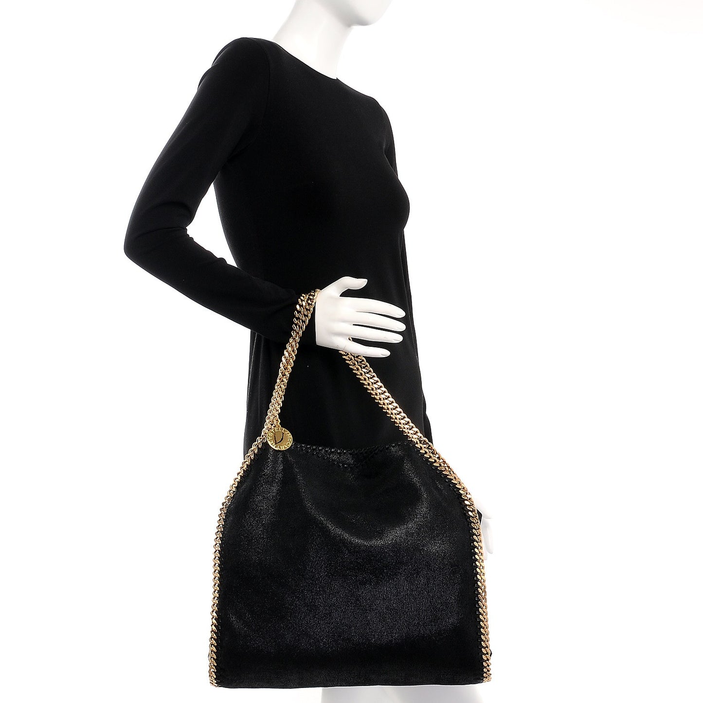 Shaggy Deer Small Falabella Tote Black
