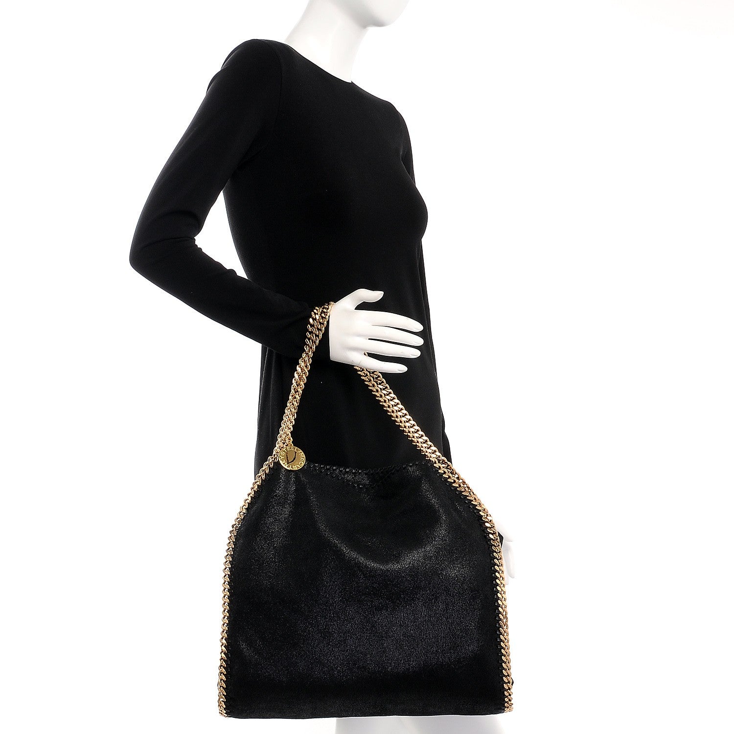 Stella McCartney Shaggy Deer Small Falabella Tote Black 2 of 7