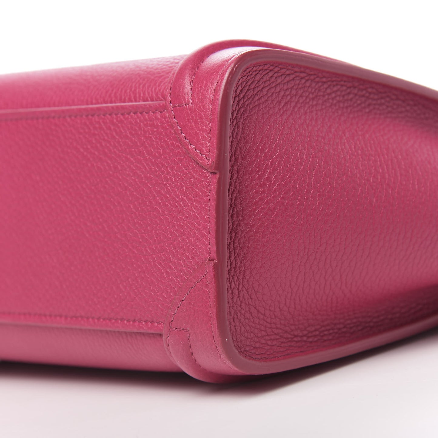 Drummed Calfskin Nano Luggage Fuchsia