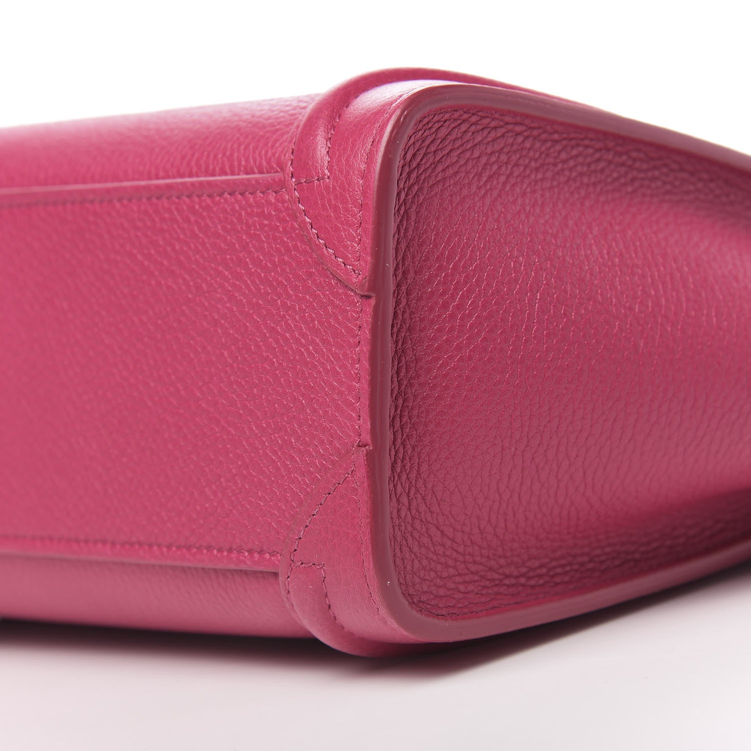 Celine Drummed Calfskin Nano Luggage Fuchsia 9 of 11
