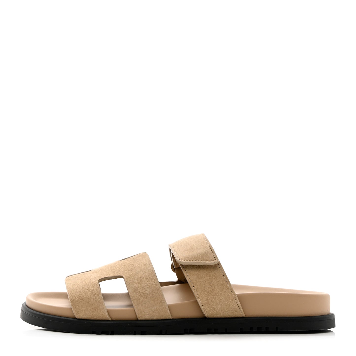 Suede Goatskin Womens Chypre Sandals 38 Beige Argile