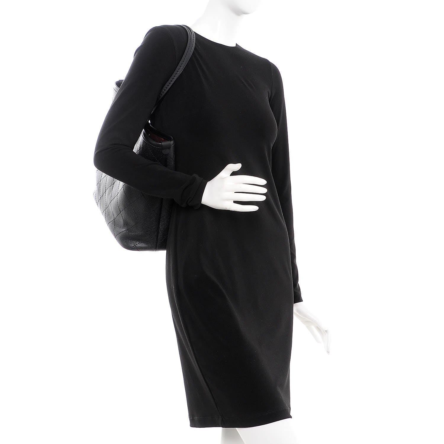 Chanel Grained Calfskin Shopping Fever Tote Black 2 of 10