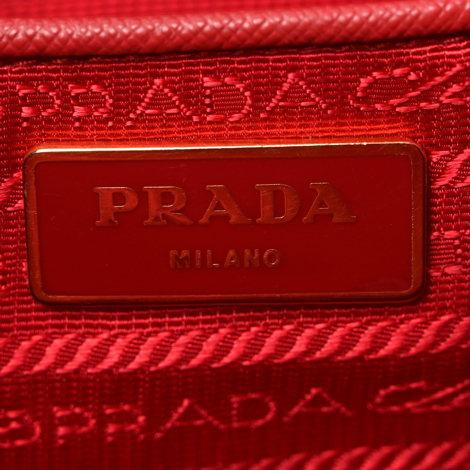 Prada Saffiano Lux Large Tote Fuoco 6 of 9