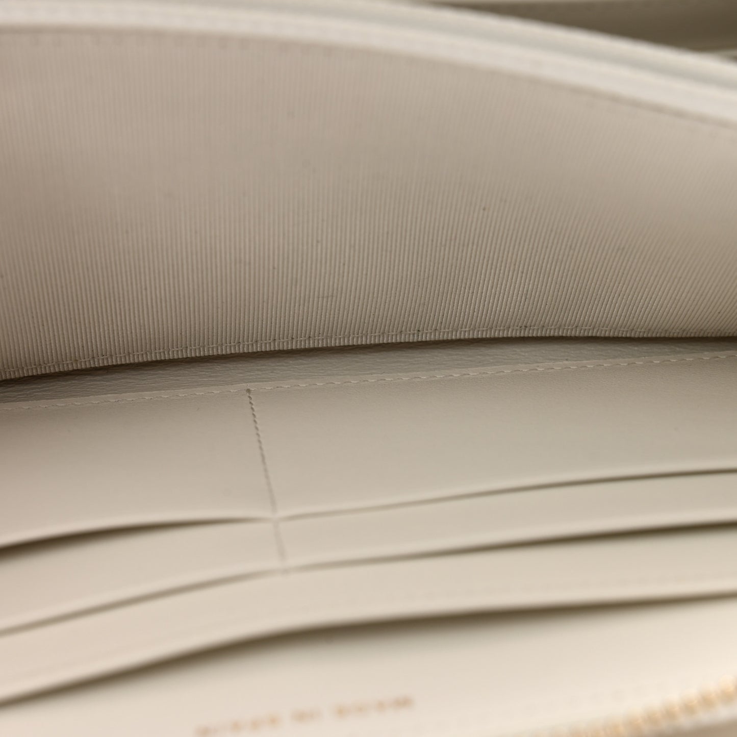 Shiny Goatskin Quilted 19 Long Zipped Around Wallet White