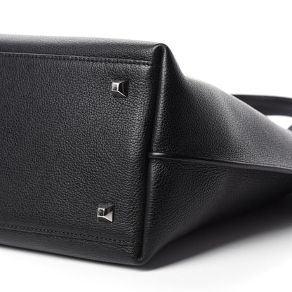 MCM Grained Calfskin Medium Yris Shopper Tote Black 7 of 9