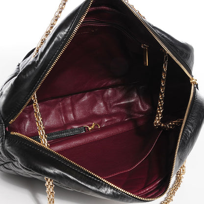 Chanel Aged Calfskin Quilted Large Reissue Camera Case Black 5 of 7