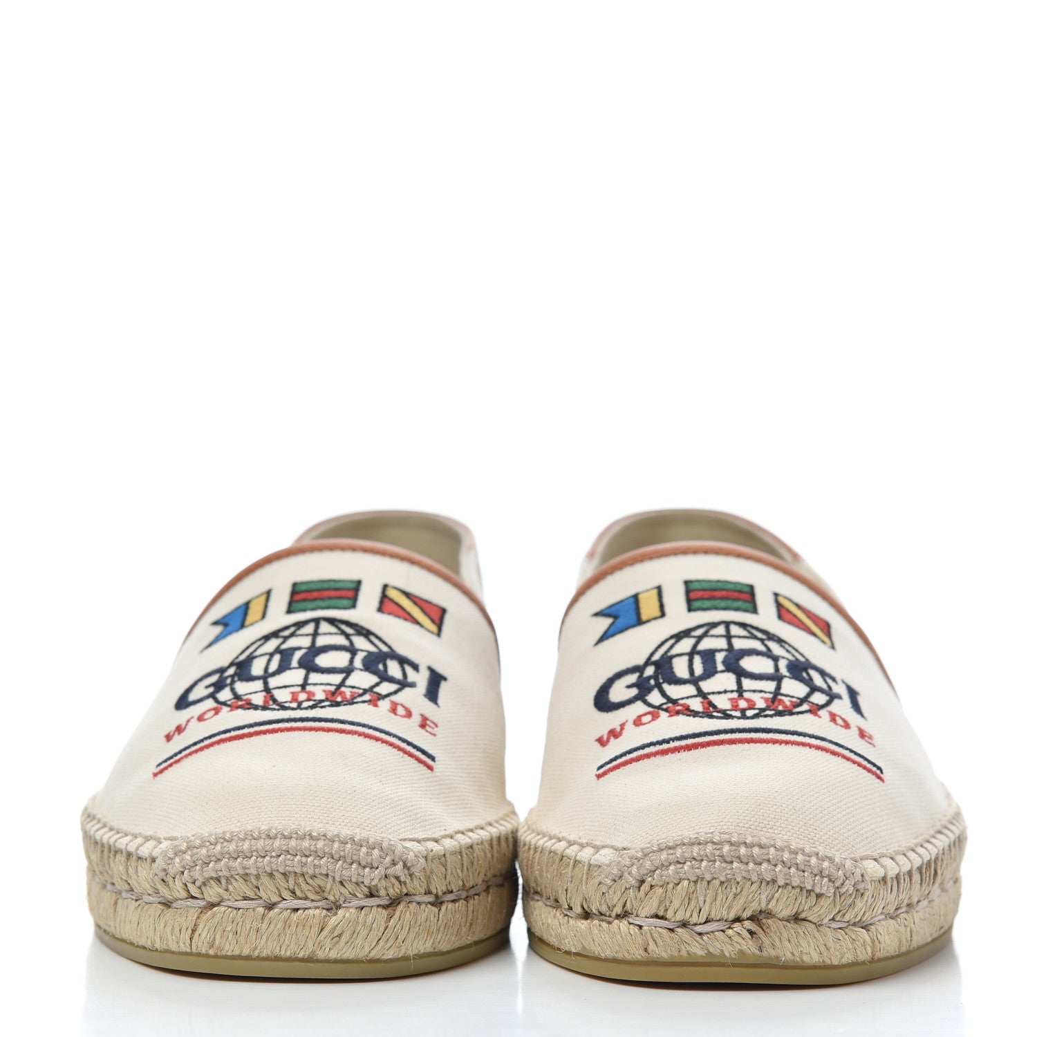 Gucci Canvas Worldwide Mens Espadrilles 7.5 Raw Cognac 2 of 14