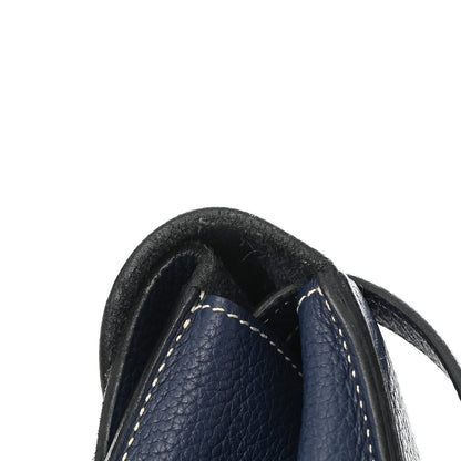 Hermes Taurillon Clemence Halzan 31 GM Bleu Encre 13 of 15
